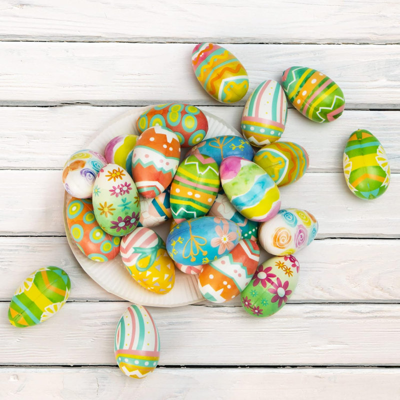 The Holiday Aisle 12 PCS Easter Squishy Toy Eggs Slow Rising Stress Relief Super Soft Squeeze Easter Eggs For Easter Party Favor Easter Basket Stuffer Assorted Colors 1.6X2.6 Inches Eggs Wayfair